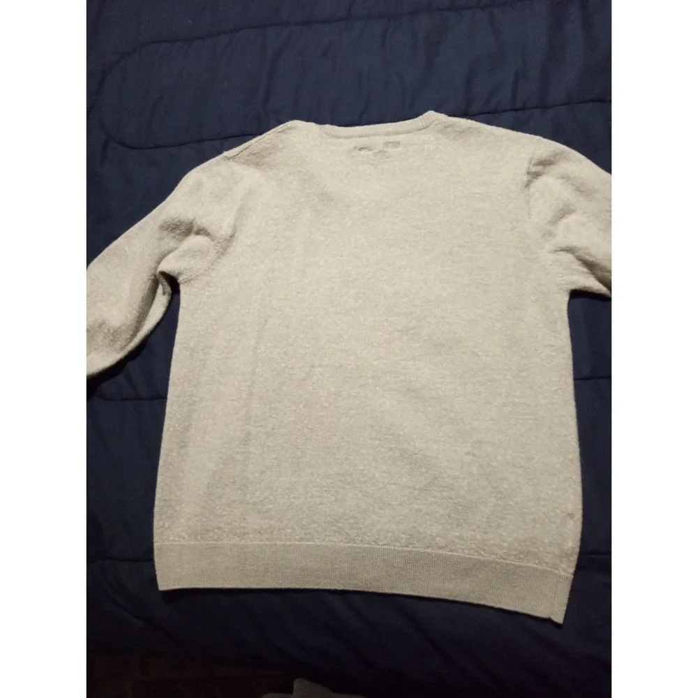 Travis Mathew Sweater Mens 2XL Gray V‎ Neck  Golf Merino Wool Blend